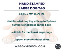 Load image into Gallery viewer, Halloween dog id tag with up to 2 phone numbers or address