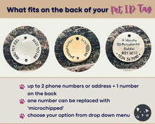 Load image into Gallery viewer, Halloween dog id tag with up to 2 phone numbers or address