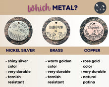 Load image into Gallery viewer, Paw dog tag with minimalist design, personalized pet id tag hand-stamped with 2 phone numbers