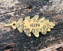 Load image into Gallery viewer, fall dog tag with forest design