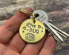 Load image into Gallery viewer, Love Bug keychain, cute gift idea for Valentine's Day