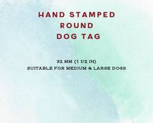 Load image into Gallery viewer, Dog id tag, hand stamped with ocean design, whale & sharks