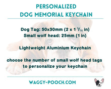 Load image into Gallery viewer, Dog memorial keychain, handmade pet loss gift