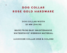 Load image into Gallery viewer, Mudproof dog collar with rose gold buckle