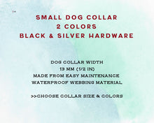 Load image into Gallery viewer, Mud-proof small dog collar, 2 colors, adjustable buckle collar with black fittings