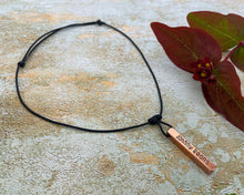 Load image into Gallery viewer, hand-stamped copper pendant necklace