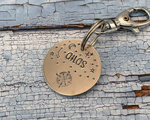 Load image into Gallery viewer, Metal dog id tag, hand stamped with compass & stars