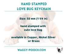 Load image into Gallery viewer, Love Bug keychain, cute gift idea for Valentine's Day