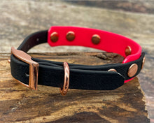 Load image into Gallery viewer, Mud-proof small dog collar with name plate, adjustable buckle collar with rose gold fittings
