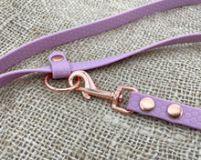 Load image into Gallery viewer, Mud-proof hands-free dog leash with rose gold fittings - choose your length