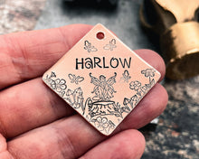 Load image into Gallery viewer, dog collar tag with cute fairy design