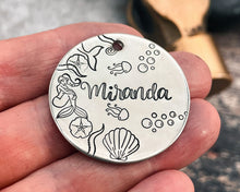 Load image into Gallery viewer, double-sided metal dog tag with 2 phone numbers and address