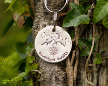 Load image into Gallery viewer, 'Adventure Awaits' keychain, handstamped