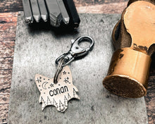 Load image into Gallery viewer, hand stamped pet id tag