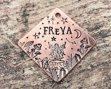 Load image into Gallery viewer, double-sided metal copper dog tag with 2 phone numbers or address