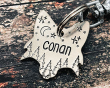 Load image into Gallery viewer, fox head dog id tag