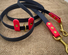 Load image into Gallery viewer, Mud-proof hands-free dog leash, 2 colors & deluxe brass fittings - choose your colors & length
