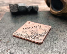 Load image into Gallery viewer, metal pet id tag hand-stamped