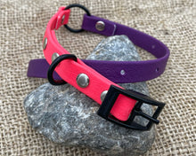 Load image into Gallery viewer, Mud-proof small dog collar, 2 colors, adjustable buckle collar with black fittings