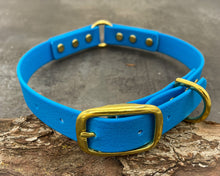 Load image into Gallery viewer, Mudproof Deluxe dog collar with brass buckle - rust-proof & easy care