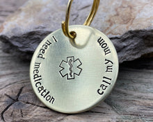 Load image into Gallery viewer, Medical alert dog id tag, hand stamped