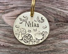 Load image into Gallery viewer, Halloween dog tag with bats