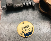 Load image into Gallery viewer, cute dog id tag with phone number