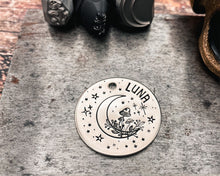 Load image into Gallery viewer, moon pet id tag handmade