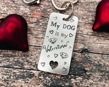 Load image into Gallery viewer, Valentine dog keychain, cute dog lover gift idea