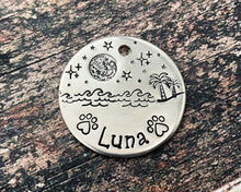 Load image into Gallery viewer, hand-stamped pet id tag