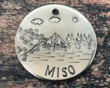 Load image into Gallery viewer, Mount Fuji dog id tag with phone numbers