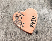 Load image into Gallery viewer, cute heart dog tag for small dogs
