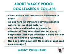 Load image into Gallery viewer, Waterproof slip dog leash, multi-use convertable dog leash with brass fittings - choose your colors & length