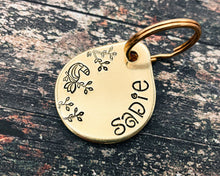 Load image into Gallery viewer, Cute dog tag, tear drop small pet id tag with toucan design, 2 phone numbers