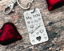 Load image into Gallery viewer, Valentine dog keychain, cute dog lover gift idea