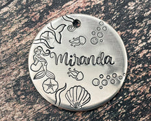 Load image into Gallery viewer, mermaid dog tag