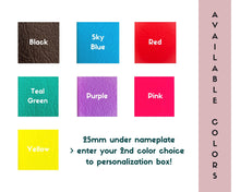 Load image into Gallery viewer, Personalized waterproof dog collar with name plate and brass buckle, 2-colored