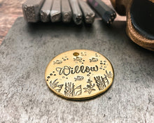 Load image into Gallery viewer, Fish dog id tag with bubbles, cute pet id tag, double-sided pet tag with up to 2 phone numbers