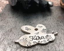 Load image into Gallery viewer, cute bee dog tag with phone number