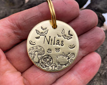 Load image into Gallery viewer, Halloween dog tag with bats