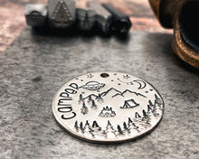 Load image into Gallery viewer, hand-stamped dog id tag with 2 phone numbers