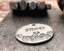 Load image into Gallery viewer, Koala dog tag, hand stamped pet id tag with 2 phone numbers or address