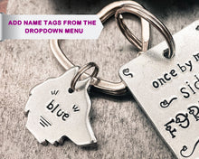 Load image into Gallery viewer, Dog memorial keychain, handmade pet loss gift