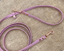 Load image into Gallery viewer, Mud-proof hands-free dog leash with rose gold fittings - choose your length