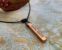 Load image into Gallery viewer, copper bar necklace