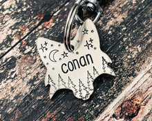 Load image into Gallery viewer, metal dog tag with phone number