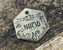 Load image into Gallery viewer, hexagon metal dog id tag