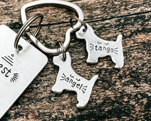 Load image into Gallery viewer, 'Best Dog Mom' keychain, hand stamped pet lover gift