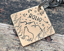 Load image into Gallery viewer, double sided dog tag with 2 phone numbers