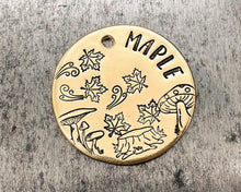 Load image into Gallery viewer, double-sided metal dog id tag with 2 phone numbers and address